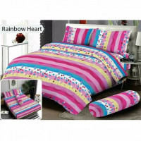 Batrisyia Bed Cover Rainbow Heart
