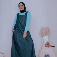 Mardliyah Hijab Jump Suit Denim